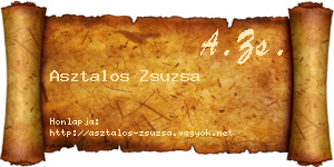 Asztalos Zsuzsa névjegykártya